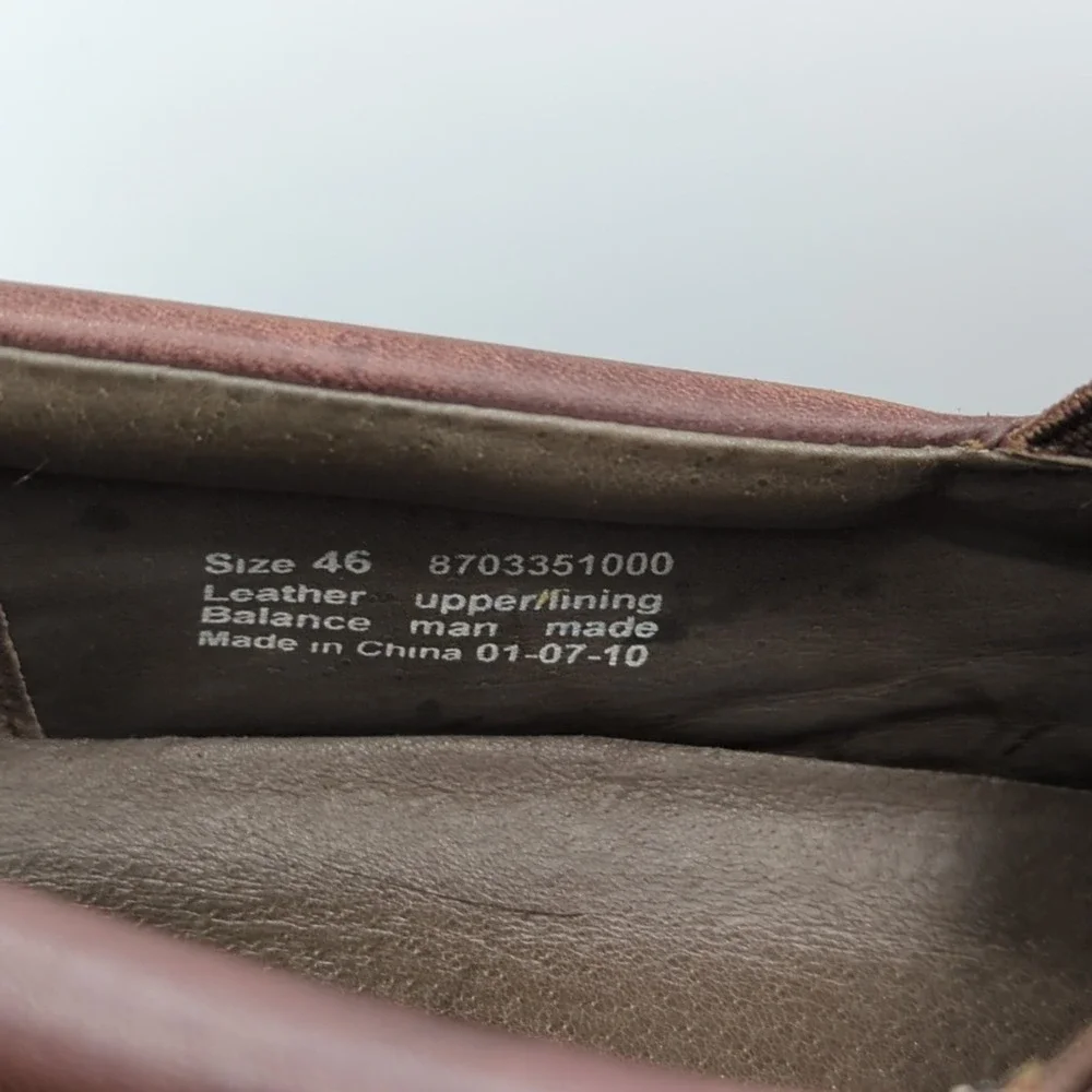 Dansko Men's Wayne Leather Slip Resistant Loafer Brown Size EU 46 US 12.5/13